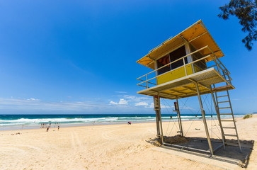 Lifeguard hut on the beach, Surfers Paradise