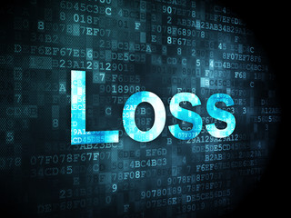 Finance concept: Loss on digital background