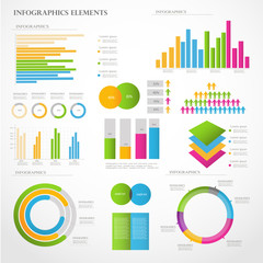 Set elements of infographics