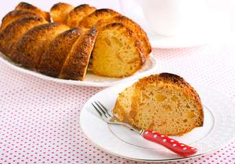 Slices of ring cake