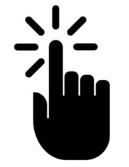 Hand click vector icon