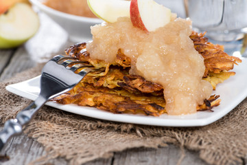 Potato Fritters with Applesauce