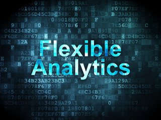 Fototapeta premium Finance concept: Flexible Analytics on digital background