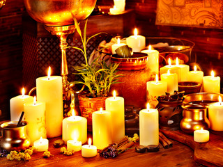 Ayurvedic spa massage still life