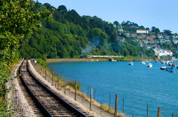 Fototapeta na wymiar Coastal Preserved Railway