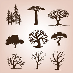 set of different trees