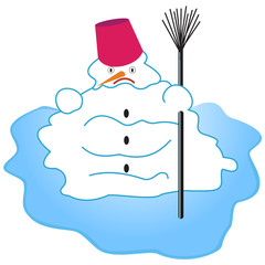 Melting snowman