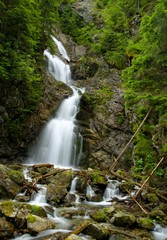 Fototapeta na wymiar High waterfall