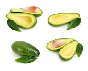 Avocado isolated on white background.