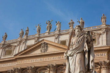 Fototapeta na wymiar Statue of St. Paul in Vatican