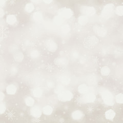 Golden Abstract Christmas background with glowing magic bokeh an
