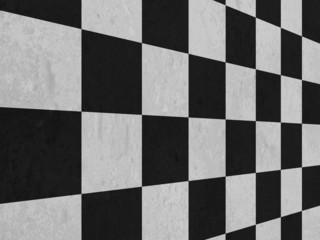 large black and white checker floor background pattern