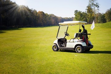 Golf-cart car on golf course