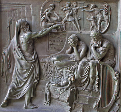 Paris - Relief from Madeleine church - prophet and king Ahab
