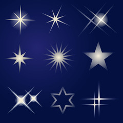 Obraz premium Set of bright stars