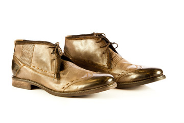 man's shoes isolated on white background