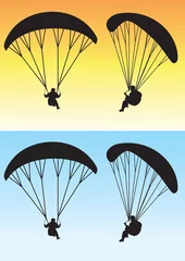 Tuinposter paragliding silhouette © mrtimmi