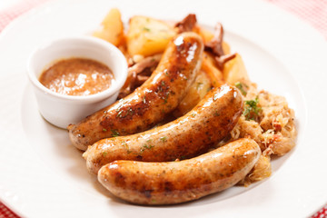 sausage with cabbage