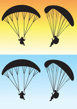 paragliding silhouette
