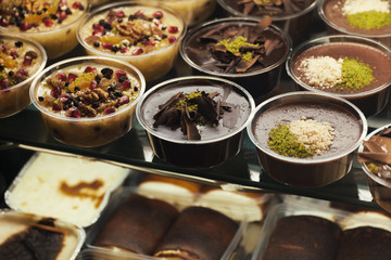 colorful dessert display