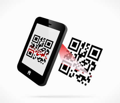Smartphone scanning QR-code
