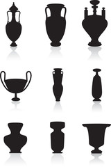 Vases, bottles, and urns