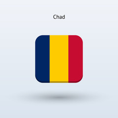 Fototapeta premium Chad flag icon