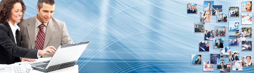 Business collage background.