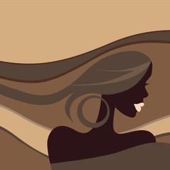 Beautiful Woman. Vector illustration.