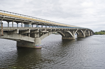 Fototapeta na wymiar Metro bridge in Kiev