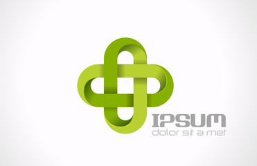 Logo Pharmacy Green cross. Hospital clinic medicine vector