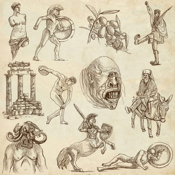 Traveling: GREECE, part 2 - Collection of an hand drawings.