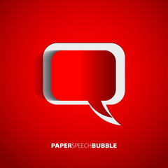 Paper Speech bubble red - Abstract 3D Design