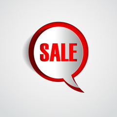Paper Speech bubble Sale- Abstract 3D Design