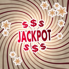 red vintage jackpot symbol