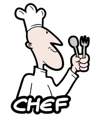 Fototapeta na wymiar Chef draw