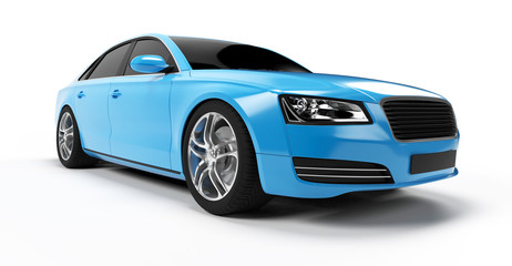 Fototapeta na wymiar illustration of a concept sports sedan