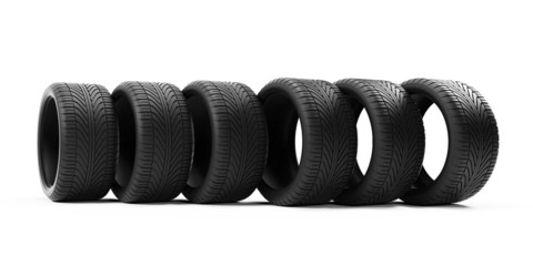 3d rendered illustration of some tires
