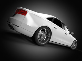Fototapeta na wymiar illustration of a concept sports sedan