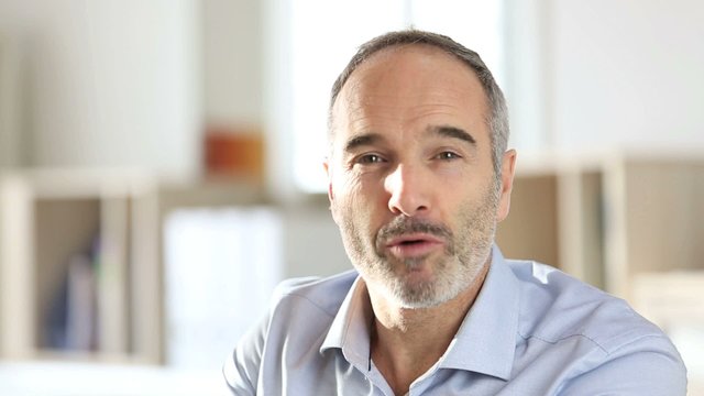 Businessman presentating business company