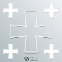 Obraz premium Infographics Vector Background Cross