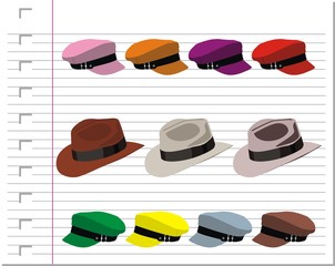 hat isolated on paper