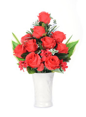 Obraz premium flowers in vase isolated