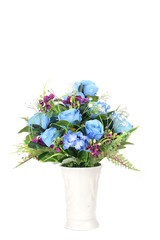 flowers in vase isolated