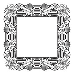 Frame vintage border decorative pattern vector design
