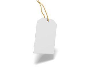 White blank key tag