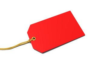 Red blank key tag