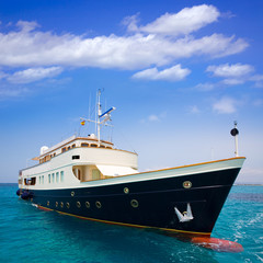 Naklejka premium Illetes Illetas Formentera yacht anchored