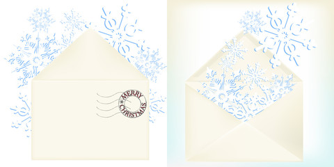 Paper snowflakes in the envelope