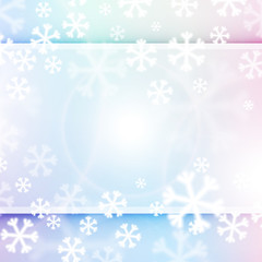 Christmas background, snowflakes and soft colors